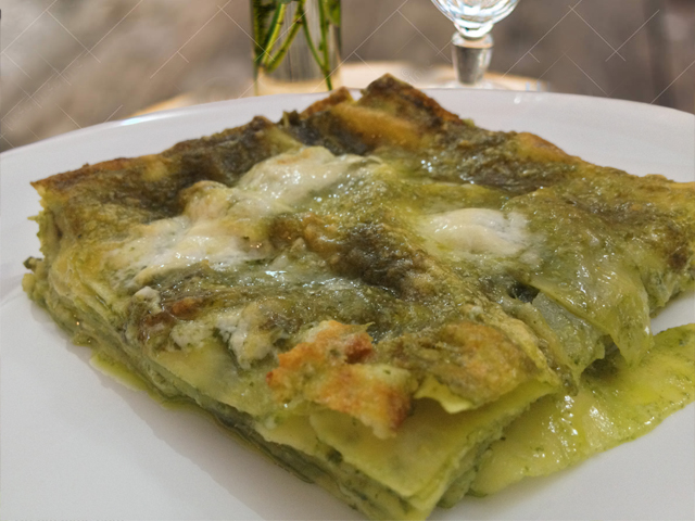 lasagne al quartirolo e rughetta